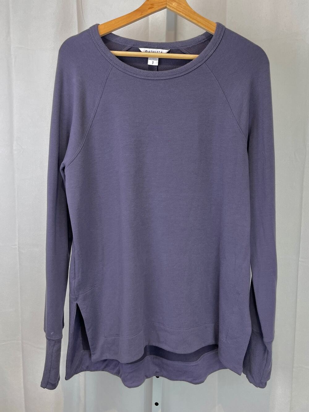 ATHLETA Coaster Luxe Recover Sweatshirt 659287 Long Sleeve Pullover Purple S